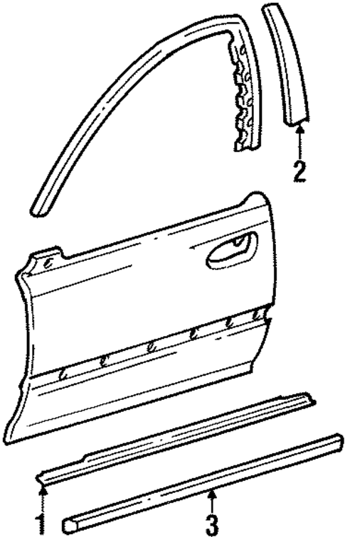 Exterior Trim - Front Door for 1992 Honda Civic #0