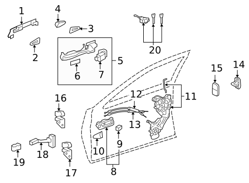 Front Door for 2010 Lexus LS600h #1