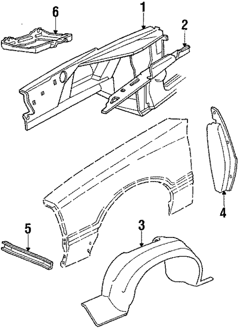 Inner Components for 1986 Mercury Capri #1