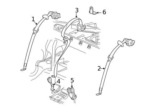 Rear Seat Belts for 2012 Cadillac CTS #1