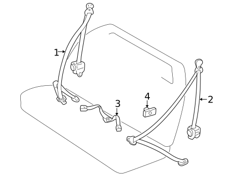 Rear Seat Belts for 1998 Toyota 4Runner #0