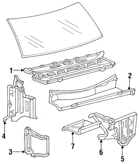 Cowl for 1989 Ford E-350 Econoline Club Wagon #0