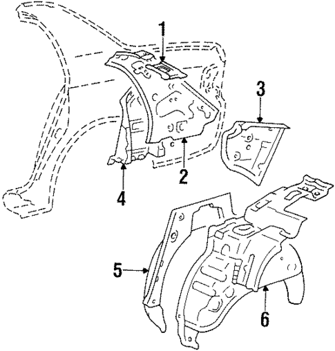 Inner Structure for 2000 Chevrolet Prizm #0