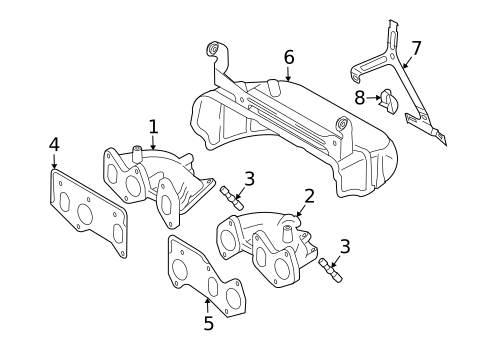 Exhaust Manifold for 2006 Audi A3 Quattro #0