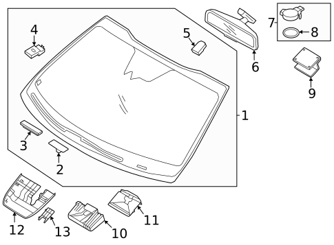 Glass - Windshield for 2025 Kia Sportage #2