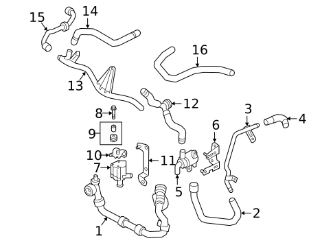 Hoses & Lines for 2019 Audi TT Quattro #1