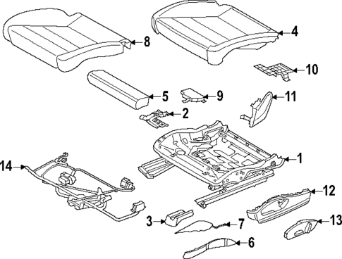 Driver Seat Components for 2023 Porsche 911 #1