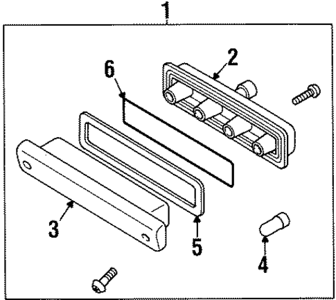 High Mounted Stop Lamp for 2001 Isuzu Rodeo Sport #1