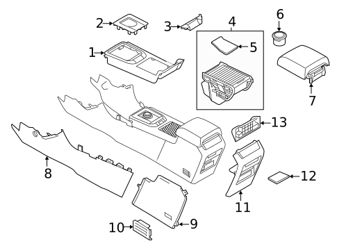 Center Console for 2017 Land Rover Discovery Sport #0