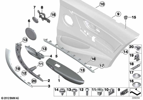 Door Trim Panels / Lateral Trim Panels for 2014 BMW 320iX #3