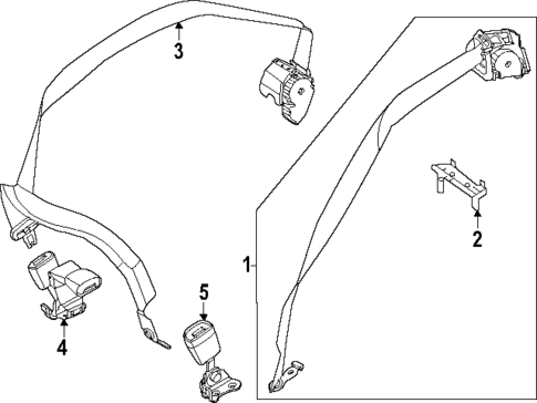 Rear Seat Belts for 2025 Mercedes-Benz GLC43 AMG #0