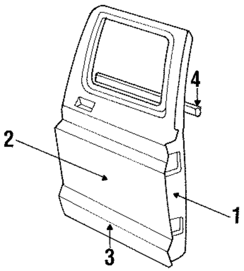 Door & Components for 1990 Ford F-350 #1