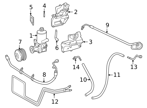 Pump & Hoses for 1994 Mercedes-Benz C 280 #0