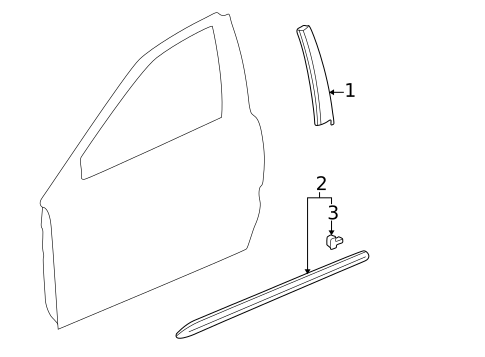 Exterior Trim - Door for 2000 Honda Accord #0