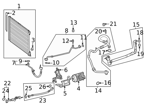 Condenser, Compressor & Lines for 2017 Mercedes-Benz AMG GT #0