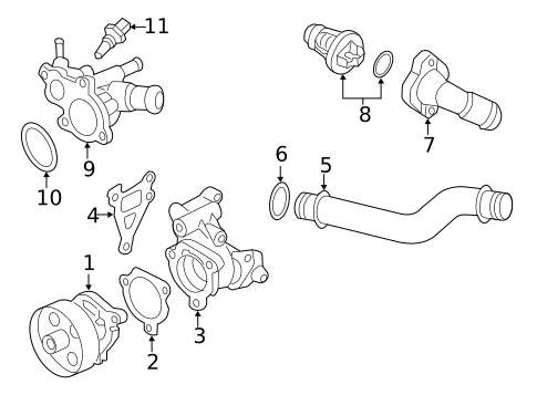 Water Pump for 2014 Nissan Pathfinder #0