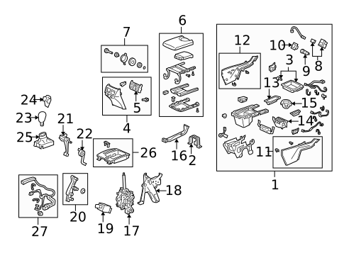 Center Console for 2012 Acura ZDX #0