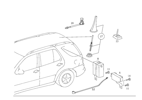 Antenna for 2003 Mercedes-Benz ML55 AMG #1