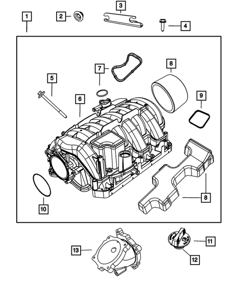 Manifolds and Vacuum Fittings for 2011 Ram 1500 #0