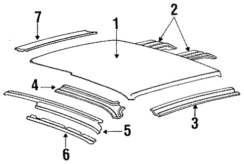 Roof & Components for 1989 Ford Tempo #1
