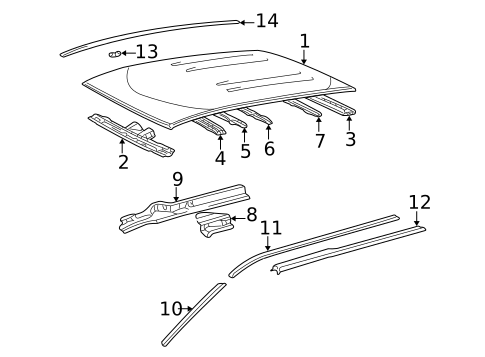 Roof & Components for 1999 Toyota Sienna #1