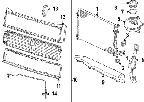 Radiator & Components for 2025 Volkswagen Atlas #0