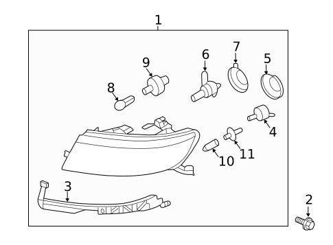 Headlamp Components for 2006 Lincoln Zephyr #0