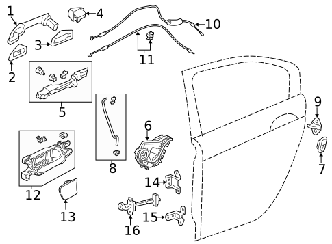 Rear Door for 2015 Honda Accord #1