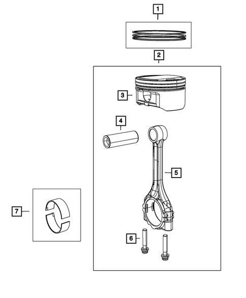 Crankshaft, Piston, Drive Plate, Flywheel, and Damper for 2021 Ram 3500 #2