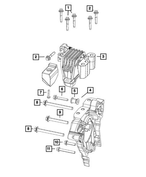 Engine Mounting for 2017 Jeep Compass #2