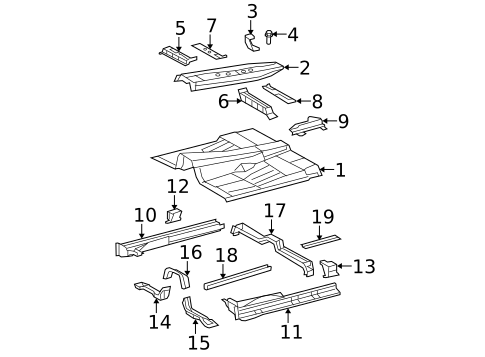 Floor - Cab for 2007 Toyota Tundra #1