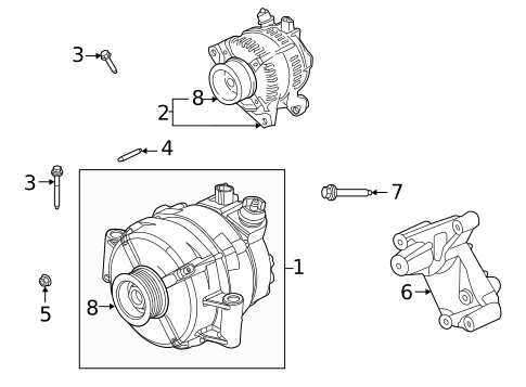 Alternator for 2022 Ford F-350 Super Duty #1