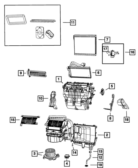 Air Conditioner and Heater Units for 2012 Dodge Journey #2