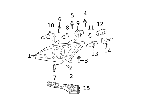 Bulbs - Chassis for 2009 Lexus ES350 #4