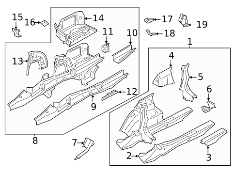 Rear Floor & Rails for 2023 BMW M440i #0