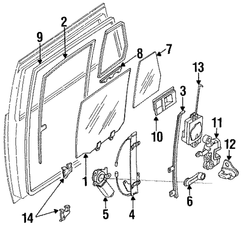 Lock & Hardware for 1995 Nissan Pathfinder #1