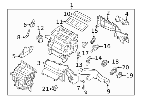 Evaporator & Heater Components for 2021 Subaru Impreza #0