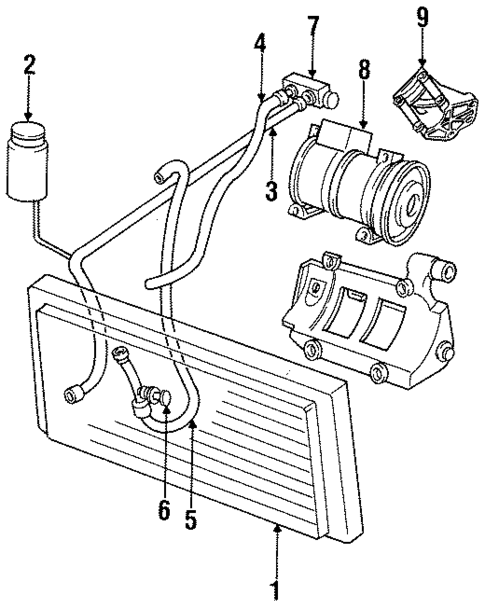 Condenser, Compressor & Lines for 1994 Chrysler Concorde #0