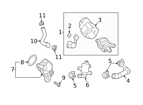 Water Pump for 2018 Audi TTS Quattro #1