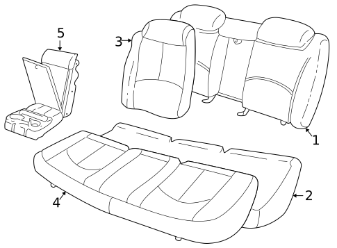 Rear Seat Components for 1999 Buick Regal #0