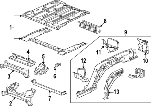 Rear Floor & Rails for 2024 Porsche Macan #0