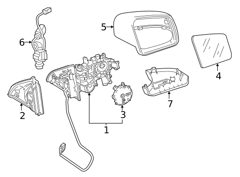 Outside Mirrors for 2017 Mercedes-Benz GLS350d #2
