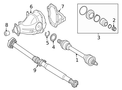 Axle & Differential for 2017 Mercedes-Benz GLE 63 AMG® #0