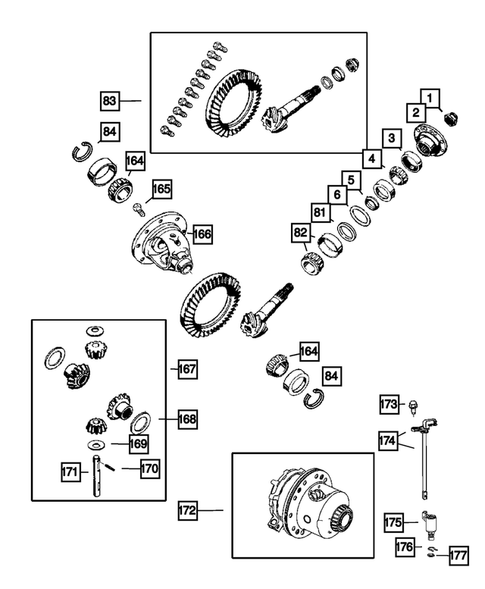 Front Axle; Housing, Differential and Vent for 2010 Jeep Commander #0