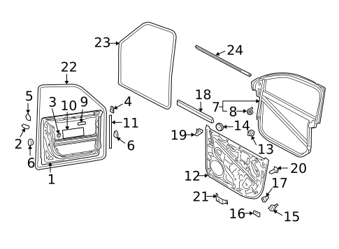 Door & Components for 2010 Volkswagen Touareg #1