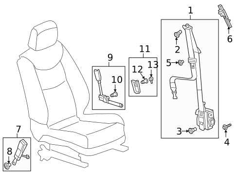 Seat Belt for 2020 Cadillac XT6 #2