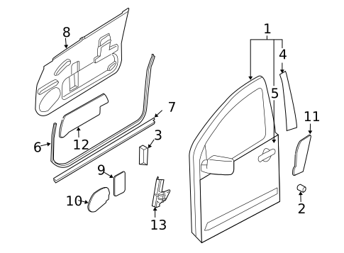 Door & Components for 2015 Nissan Armada #0