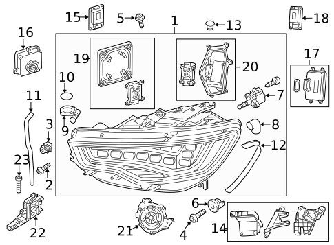 Headlamp Components for 2015 Audi A6 Quattro #3