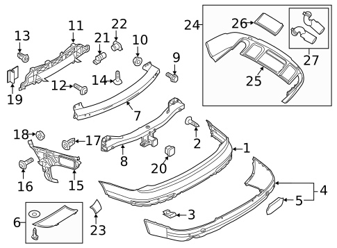 Bumper & Components - Rear for 2013 Audi Q7 #1