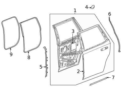 Door & Components for 2024 GMC Yukon #1